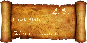 Liszt Vivien névjegykártya